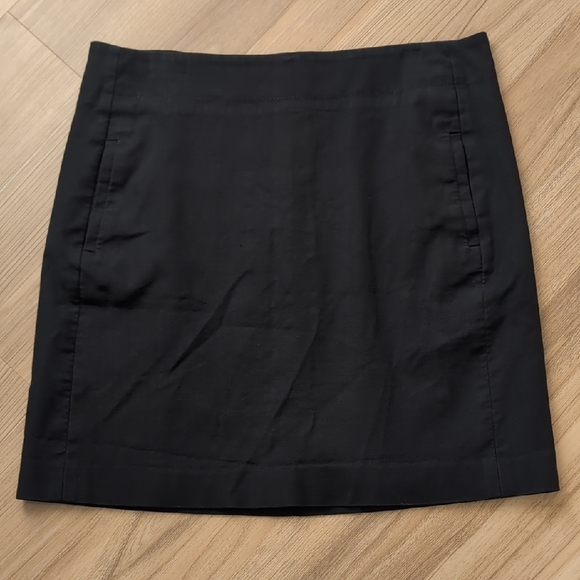 LOFT Black Cotton Mini Pencil Skirt for Work - Picture 1 of 5